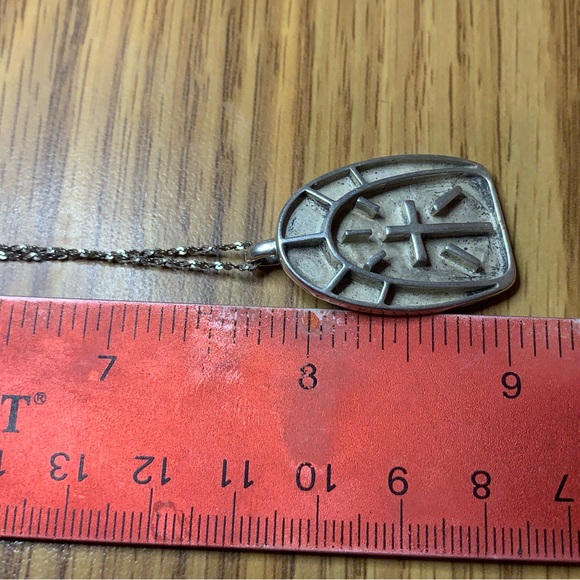 Sterling Silver Cross Pendant Necklace. Chain 925 Vior marked. - Picture 7 of 7